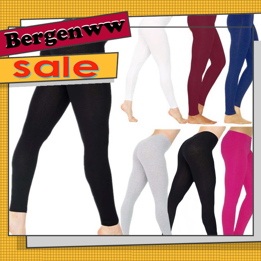 Quần legging lưng cao màu trơn thời trang dành cho nữ