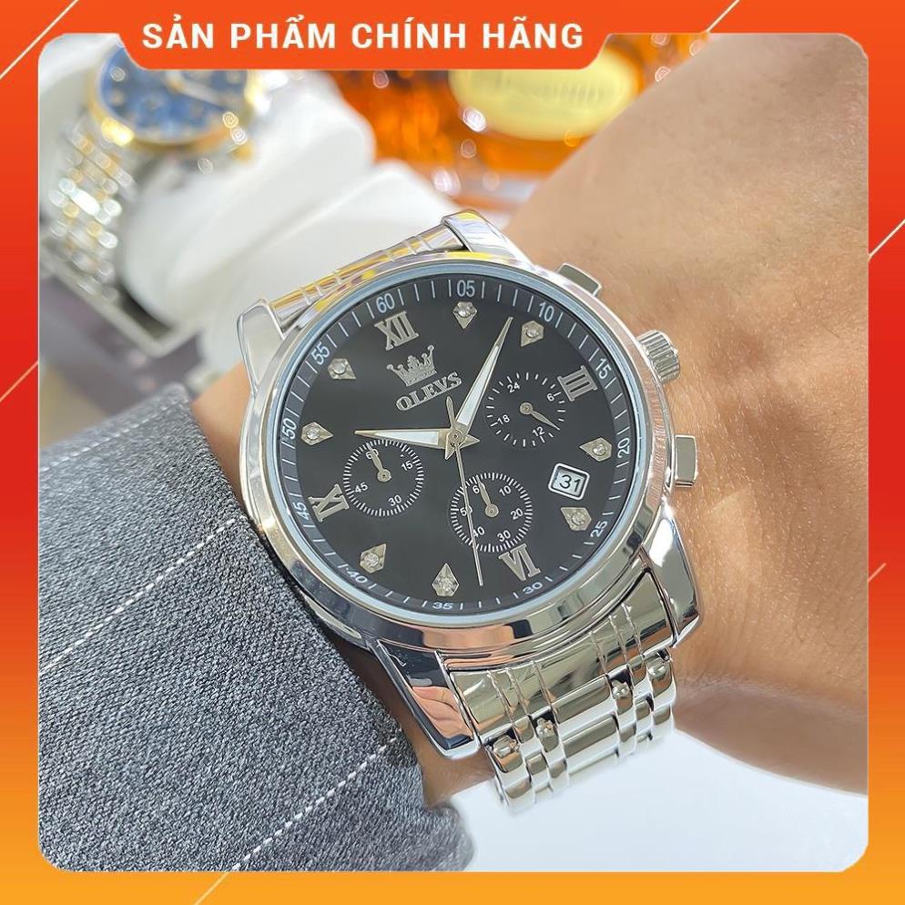 Đồng hồ OLEVS 2858 nam đa chức năng thời trang dây đeo bằng thép không gỉ