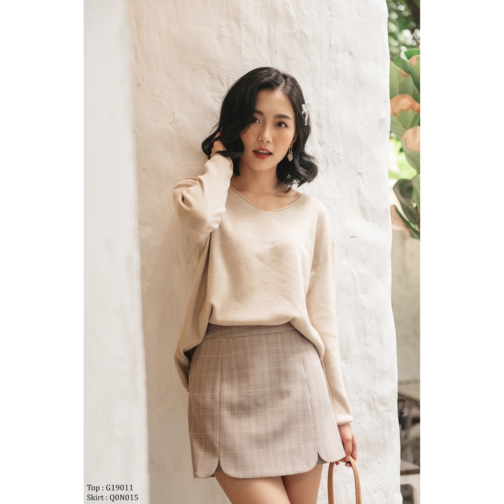 Quần váy lượn gấu ( mix cùng blazer - có bán rời ) TIIN STORE Q0N015