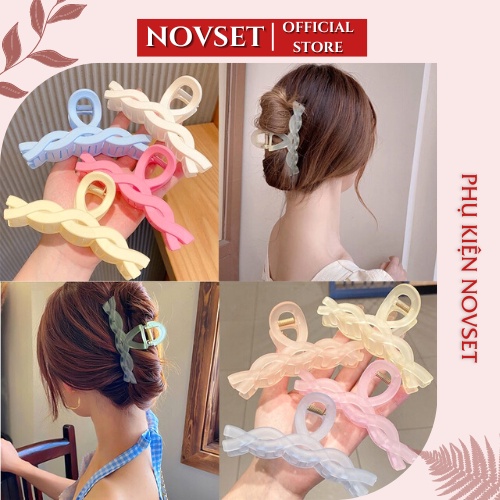 Kẹp tóc càng cua NOVSET Kẹp tóc hàn quốc đẹp thiết kế dạng soắn sang trọng dành cho nàng [ MÃ C505 ]