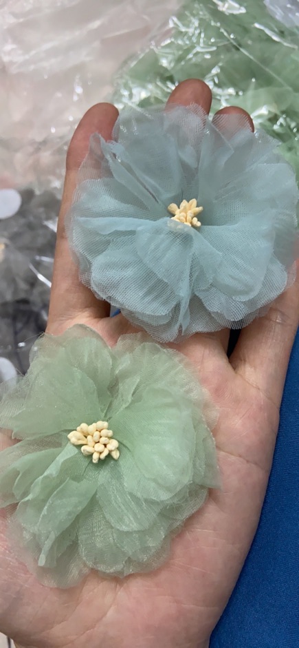 Hoa voan ép cánh kích thước 7cm