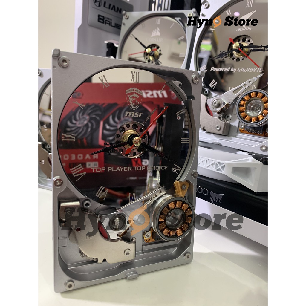 Đồng hồ logo MSI handmade từ ổ cứng HDD - Hyno Store