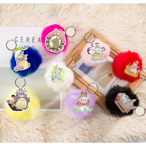 Móc khoá totoro quả bông mica MKB28 móc khoá cute dễ thương hoạt hình thần tượng