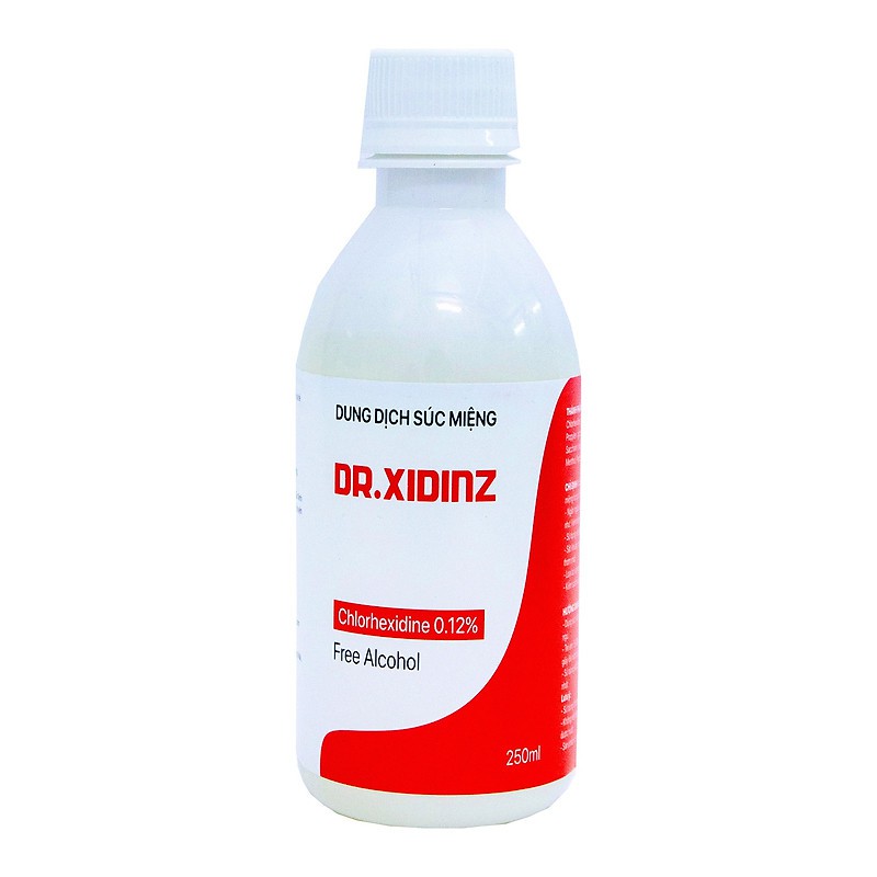 Dung dịch nước súc miệng DR.XIDINZ 250ml [dr xidinz, xidin, clorhexidine, listerine]