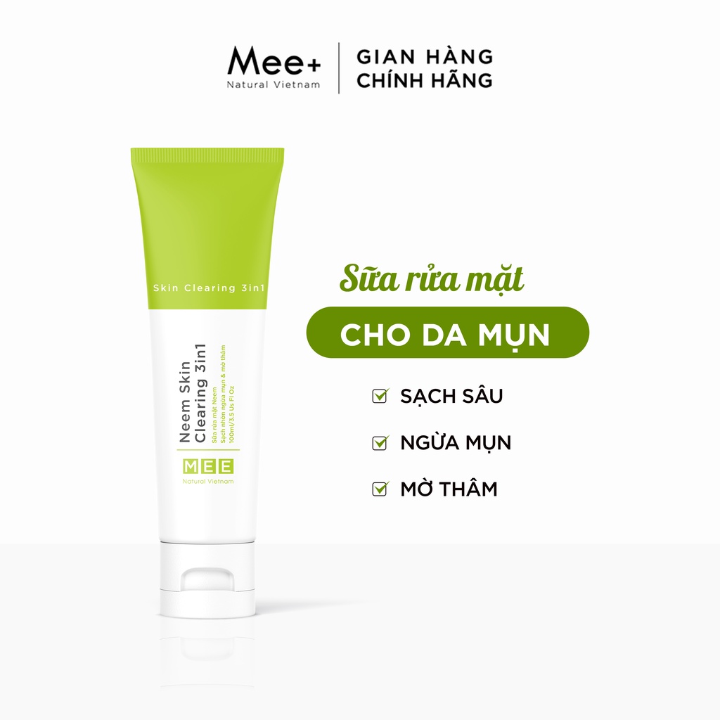 Sữa rửa mặt cho da mụn Mee Natural 100ml