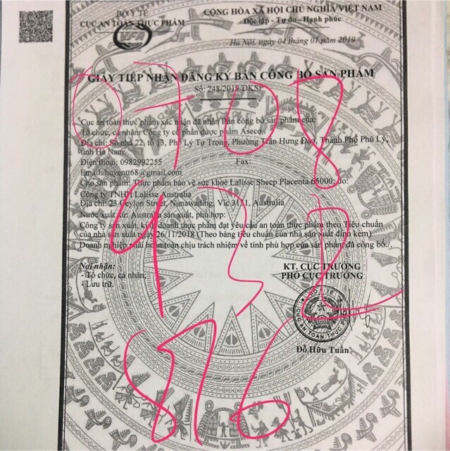 Lalisse Sheep Placenta 65000 - Viên uống nhau thai cừu đẹp da | Thế Giới Skin Care