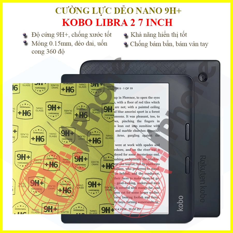 Dán cường lực dẻo nano Kobo Libra 2 7 inch