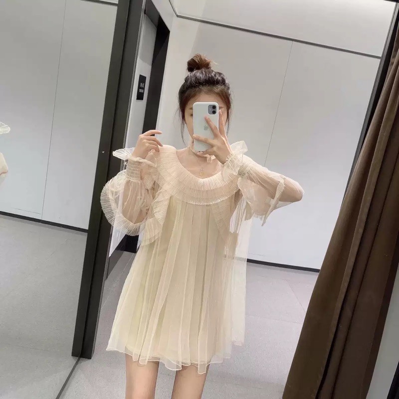 Váy Za Ra xuất. Váy baybydoll tiểu thư