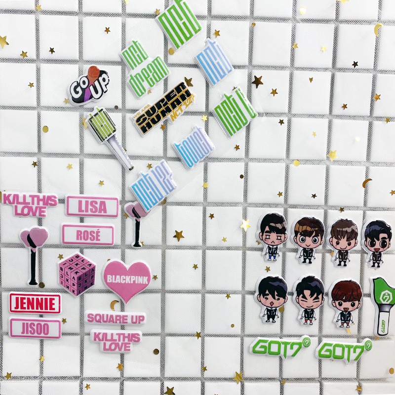 Miếng dán sticker trang trí hình các thành viên nhóm nhạc KPOP EXO