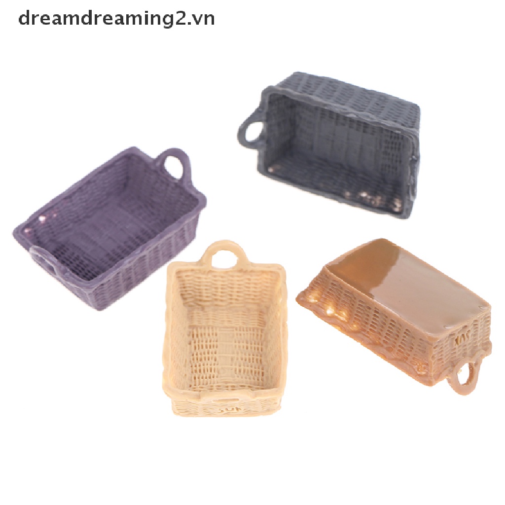 Mô Hình Giỏ Nhựa mini Trang Trí Nhà Búp Bê Xinh Xắn