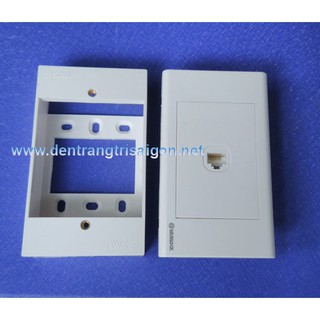 COMBO BỘ 1 Ổ CẮM DÂY MẠNG INTERNET + MẶT NẠ + ĐẾ NỔI - SINO VANLOCK