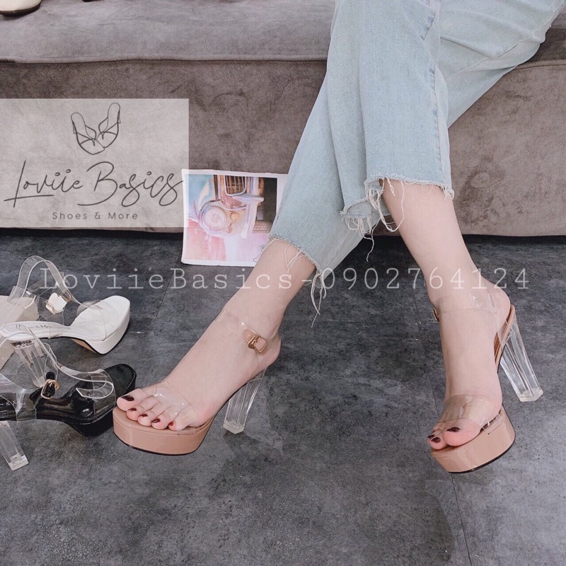 GIÀY SANDAL NỮ CAO GÓT LOVIIE BASICS - GIÀY NỮ THỜI TRANG GÓT NHỌN - SANDAL CAO GÓT 9 PHÂN -  G210105