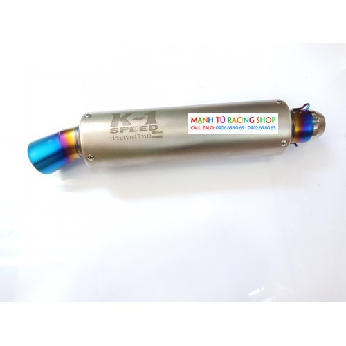 Lon pô k1 mẫu 70 màu xám hai đầu màu xanh titan