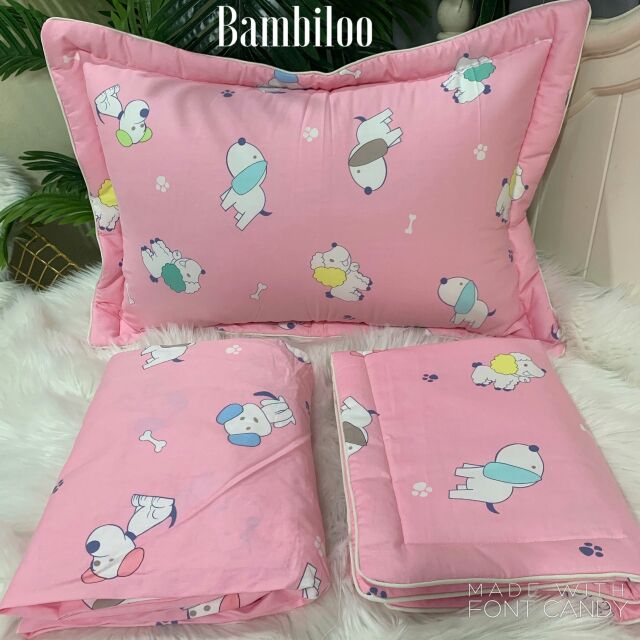 Set ga gối cotton bambiloo