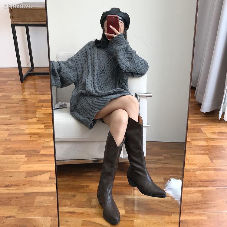 Giày Bốt Cao Gót Mũi Nhọn Cổ Cao Qua Gối Phong Cách Cổ Điển Thời Trang Thu Đông 2021 | BigBuy360 - bigbuy360.vn