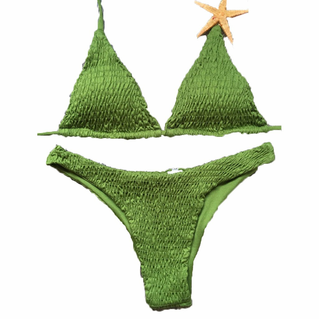 Bikini Màu Trơn Có Đệm Mút Nâng Ngực Gợi Cảm Cho Nữ | BigBuy360 - bigbuy360.vn