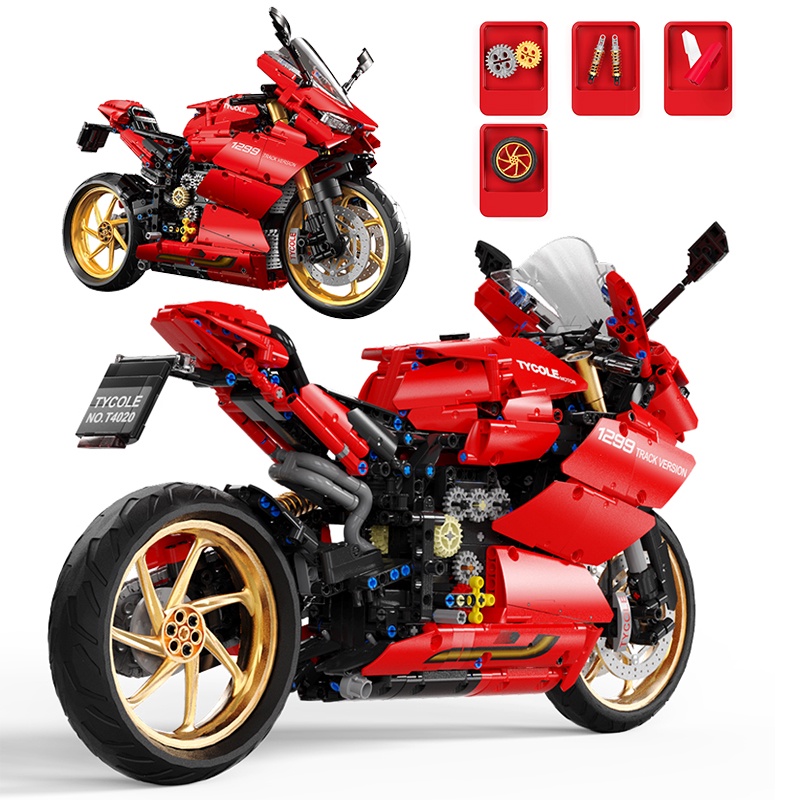 Đồ chơi giáo dục Lắp Ráp mô hình xe máy Ducati V12 Motorcycle 1:5 T4020