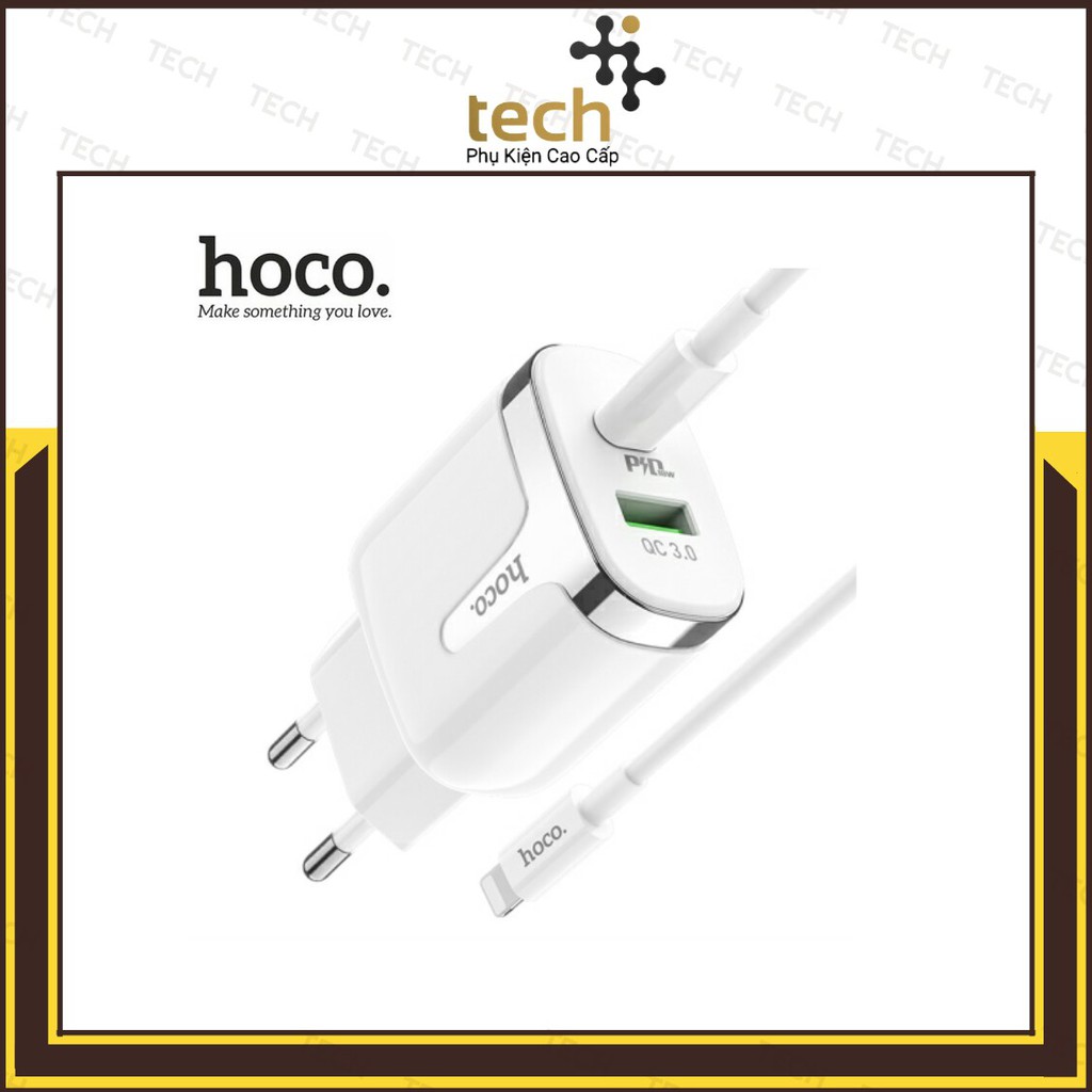 Bộ Sạc Nhanh Iphone 20W Siêu Tốc Hoco C79A - Hỗ Trợ 2 Cổng Sạc Nhanh PD Và QC3.0 Cho Iphone - BẢO HÀNH 12 THÁNG