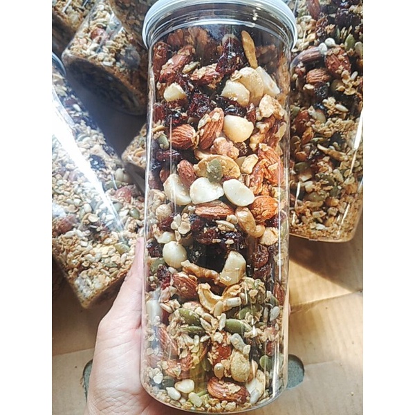 500G NGŨ CỐC GRANOLA SIÊU HẠT, NHIỀU MACCA