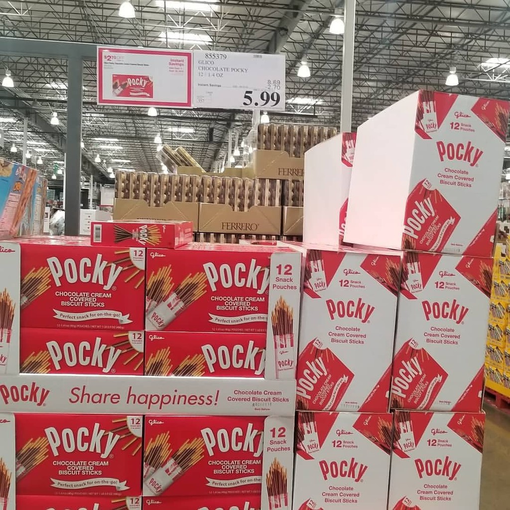 [TÁCH LẺ] BÁNH QUE SOCOLA POCKY CHOCOLATE CREAM COVERED BISCUIT STICKS SHARE HAPPINESS 40G 240G (CHUẨN HÀNG COSTCO USA)