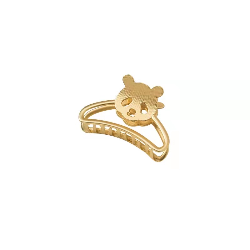 Kẹp Tóc Kim Loại Hình Gấu Hoạt Hình Phong Cách vintage Thời Trang Hàn Quốc