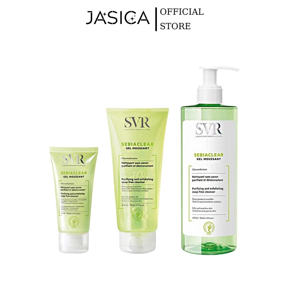 Sữa rửa mặt SVR Sebiaclear Gel Moussant làm sạch và loại bỏ tế bào da chết dành cho da dầu mụn mẫu mới 2022