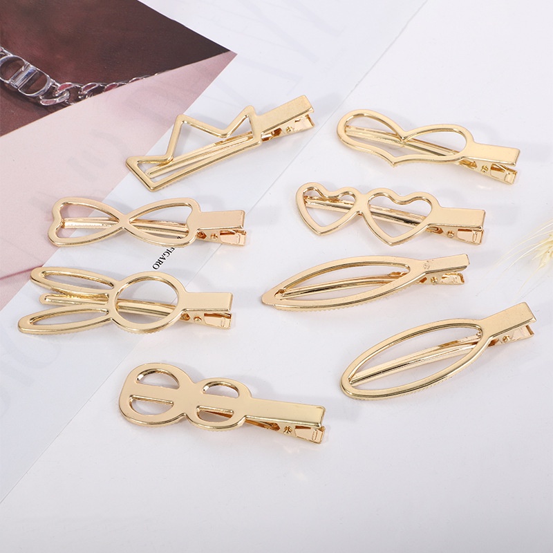 Kẹp tóc bằng kim loại nhiều kiểu dáng thời trang phong cấch Hàn Quốc siêu dễ thương