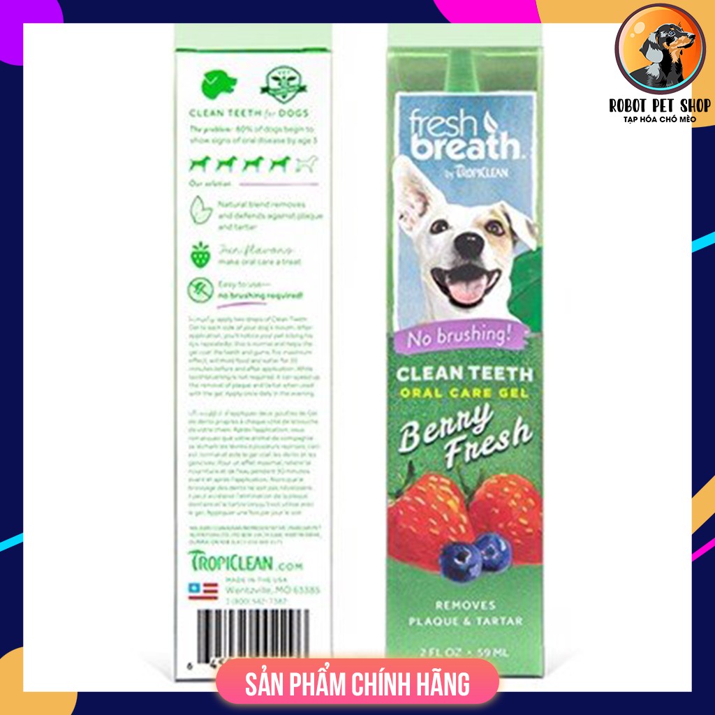 GEL TROPICLEAN - Đặc trị mảng bám cao răng cho chó mèo