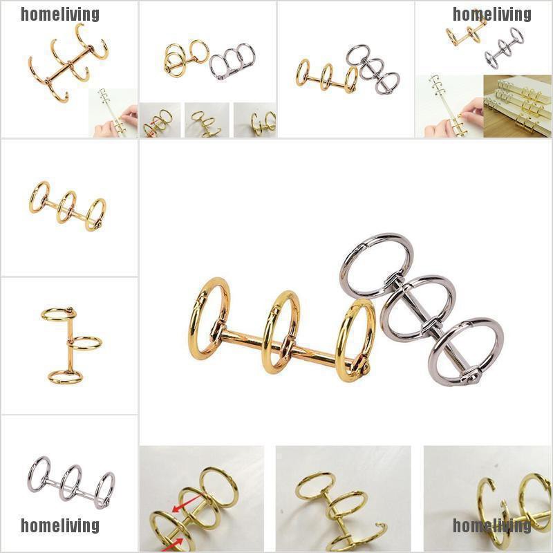 [homeliving] 1x Sổ Tay Bìa Hình Chiếc Lá Bằng Kim Loại Rời Album Có Khóa Cài