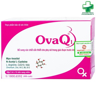 OvaQ1 - Giải pháp giảm vô sinh ở nữ giới (Hộp 3 vỉ x 10 viên) [CHÍNH HÃNG NHÀ THUỐC]