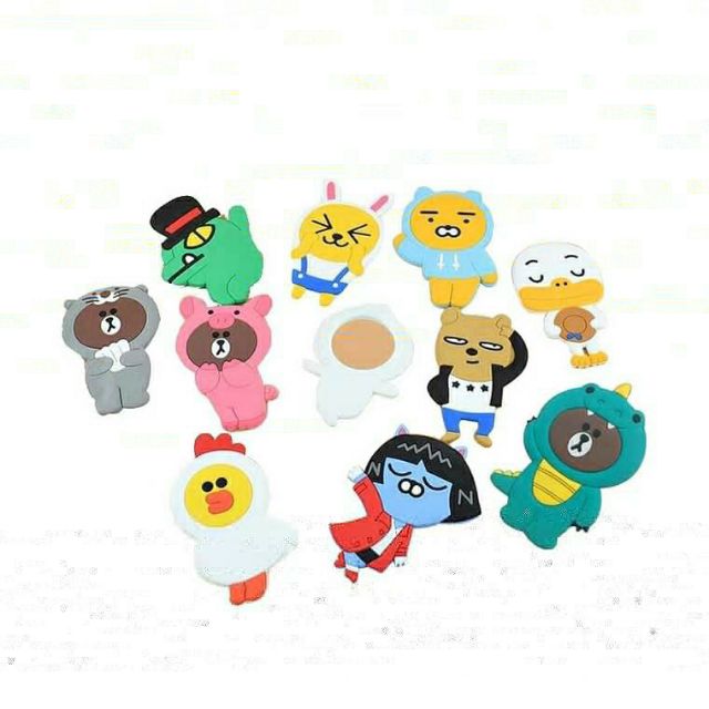 Gương tròn bọc silicon Cartoon Line friend cute