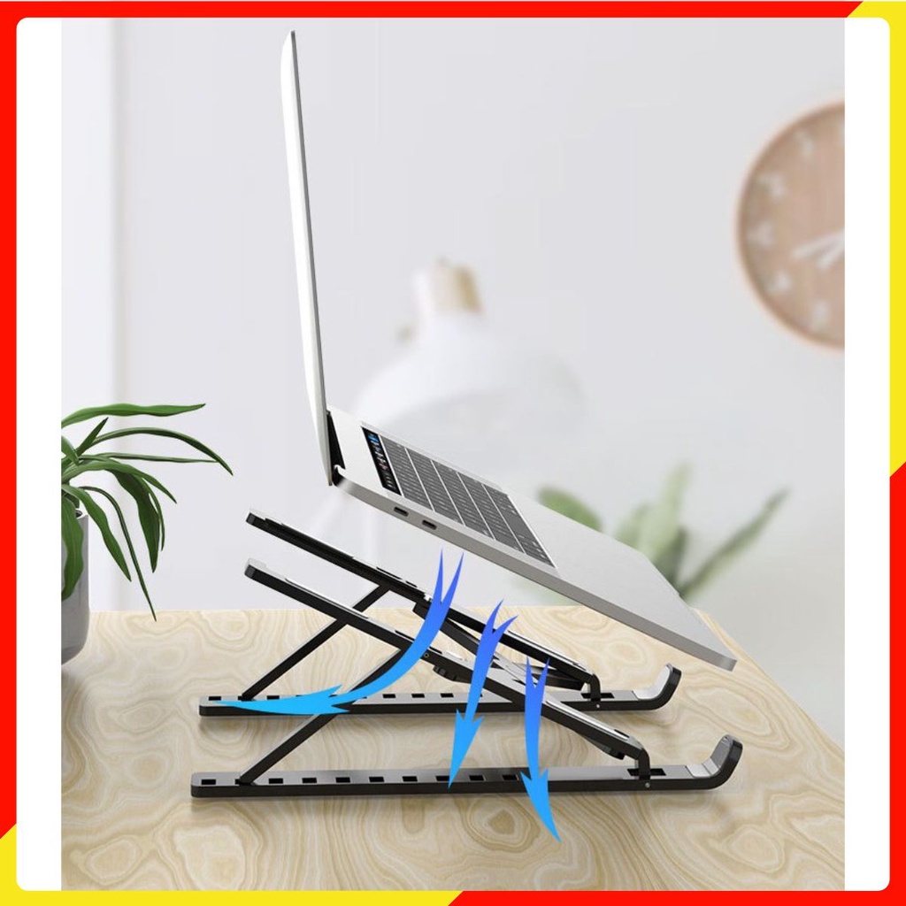Giá đỡ LAPTOP, MACBOOK, IPAD bằng nhựa có thể điều chỉnh được độ cao, đế tản nhiệt kê laptop
