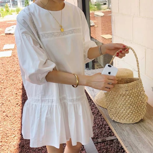 Order_Đầm babydoll đuôi cá tay lỡ Hàn Quốc