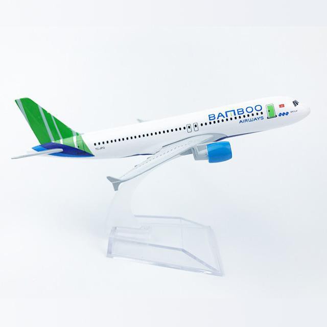 Mô hình máy bay Bamboo Airways a320 16cm