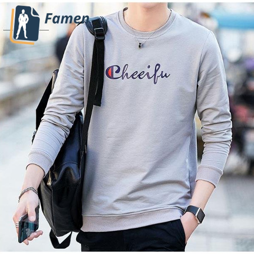 Áo Thun Nam Dài Tay Hè Phom Rộng Có Chữ CheeiBu 5 màu tại shop Famen | BigBuy360 - bigbuy360.vn