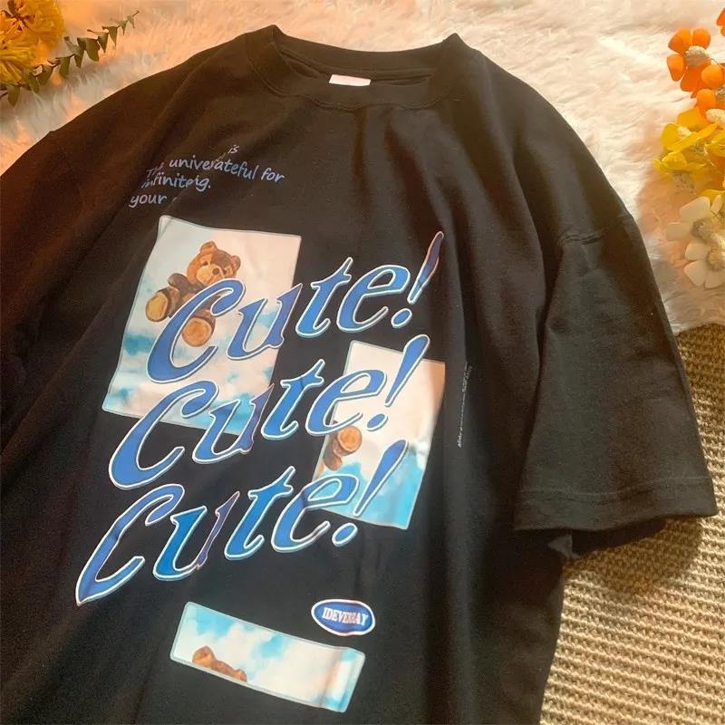 Áo Thun HIIXIIVI 100% cotton Tay Ngắn Cổ Tròn Thời Trang Mùa Hè Phong Cách Hàn Quốc Cho Nữ 2022