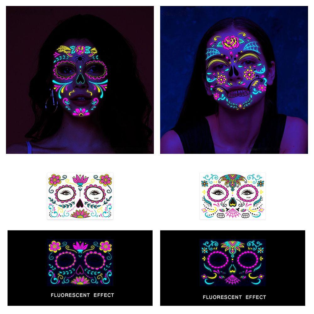 NEXTVN Set 4 Miếng Dán Hình Xăm Chuyển Nước Lâu Trôi Dễ Lau Chùi Trang Trí Tiệc Halloween