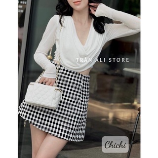 Sét áo thun cổ đổ+cv chữ A siêu sang