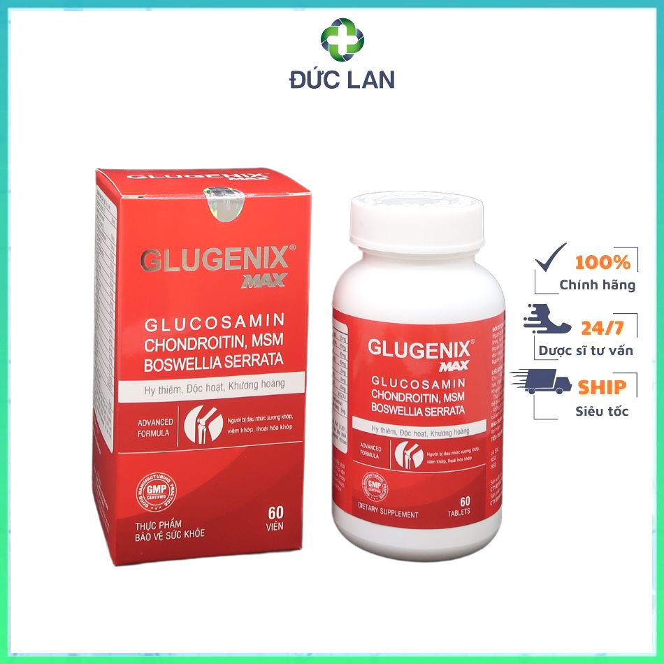 VIÊN UỐNG GLUGENIX MAX CÓ NGUỒN GỐC TỪ THIÊN NHIÊN, GIÚP TĂNG TIẾT DỊCH KHỚP, KHỚP VẬN ĐỘNG LINH HOẠT