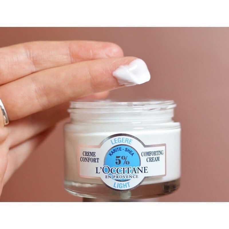 Kem dưỡng bơ hạt mỡ cho làn da nhạy cảm siêu khô L'occitane 5% Light Comforting Cream 7ml