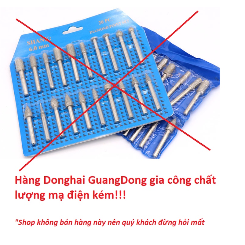 Mũi mài kim cương cao cấp chạm khắc ngọc điêu khắc đá chân 3 mm| Kho tổng Phong Thuỷ Tâm Linh