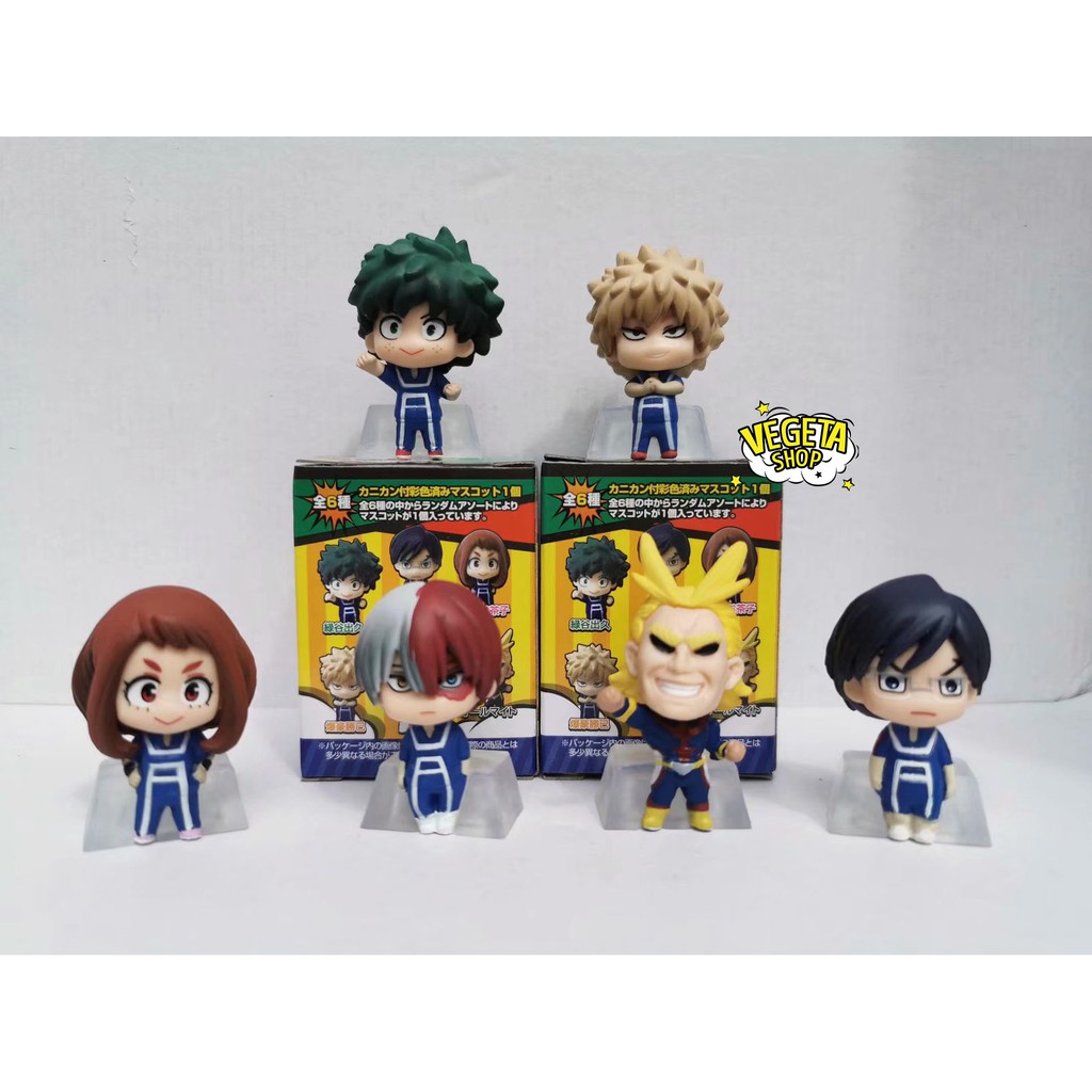 Mô hình My Hero Academia Học viện siêu anh hùng All Might Midoriya Deku Bakugo Todoroki Iida Tenya Uraraka Ochaco 4~5cm