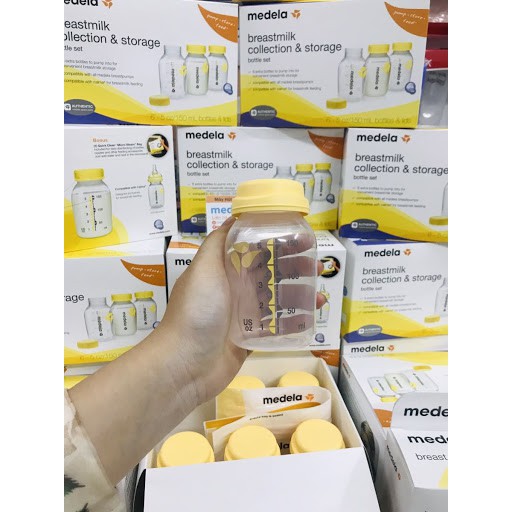 Bình trữ sữa Medela 150ml nắp dầy chính hãng