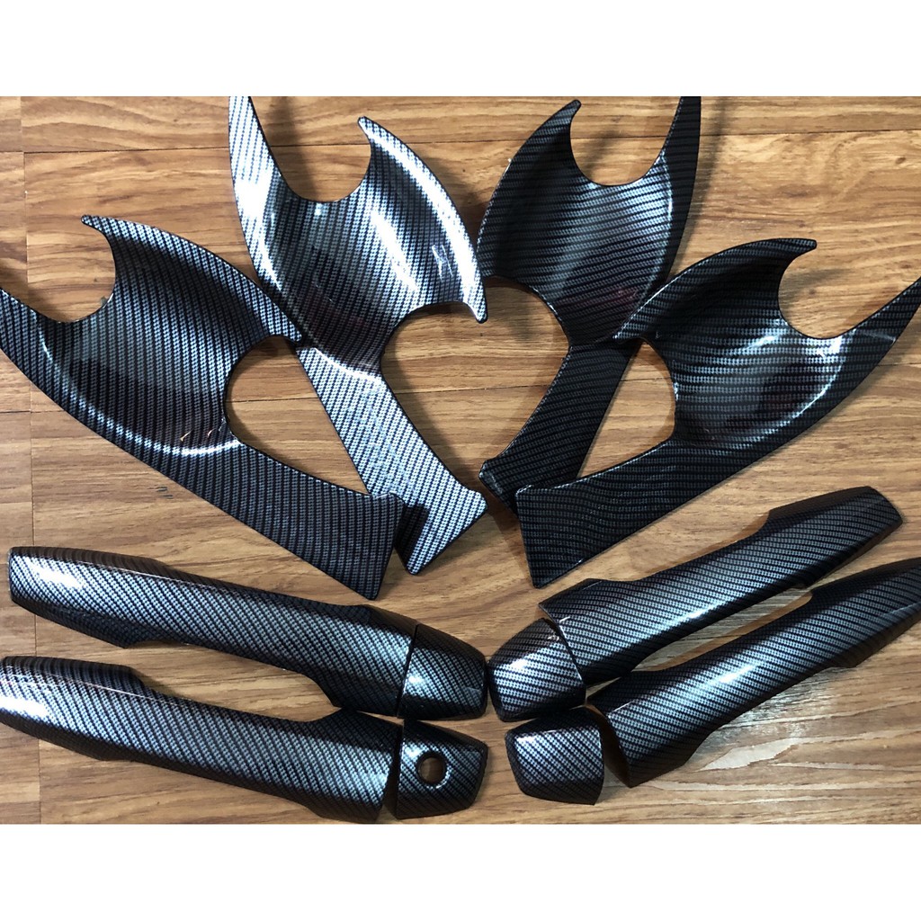[Mã LIFEAU5SALE giảm 20k đơn 50k] Ốp tay nắm, Hõm cửa carbon xe XPANDER 2020-2021-2019-2018 Mẫu Cacbon Cao Cấp
