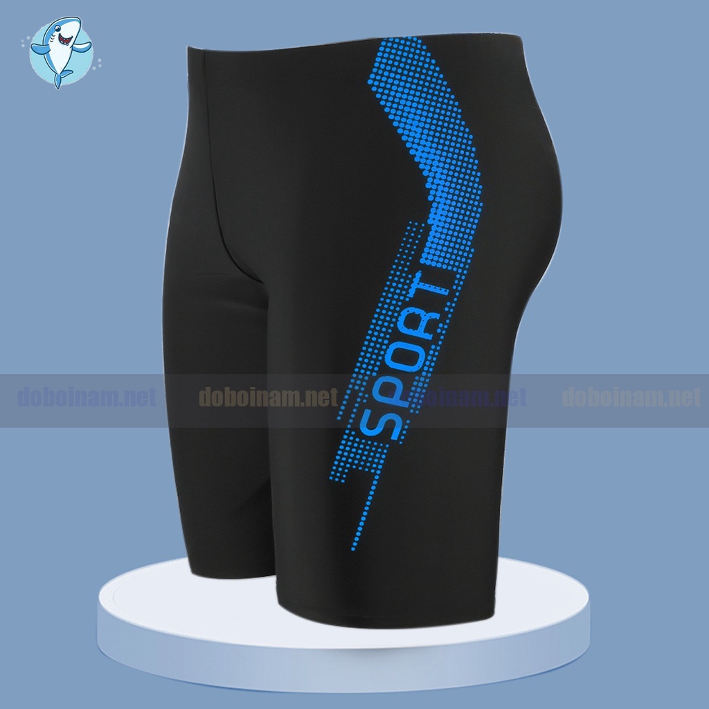 Quần bơi nam dáng lửng Sport vải dày co giãn 4 chiều thoải mái hoạt động dưới nước