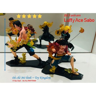 [Mã JUST10 GIẢM 10%] #KHÔ MÁU RẺ NHẤT SHOPEE# Mô hình truyện Luffy One Piece Bộ 3 anh em Luffy Ace SAAB