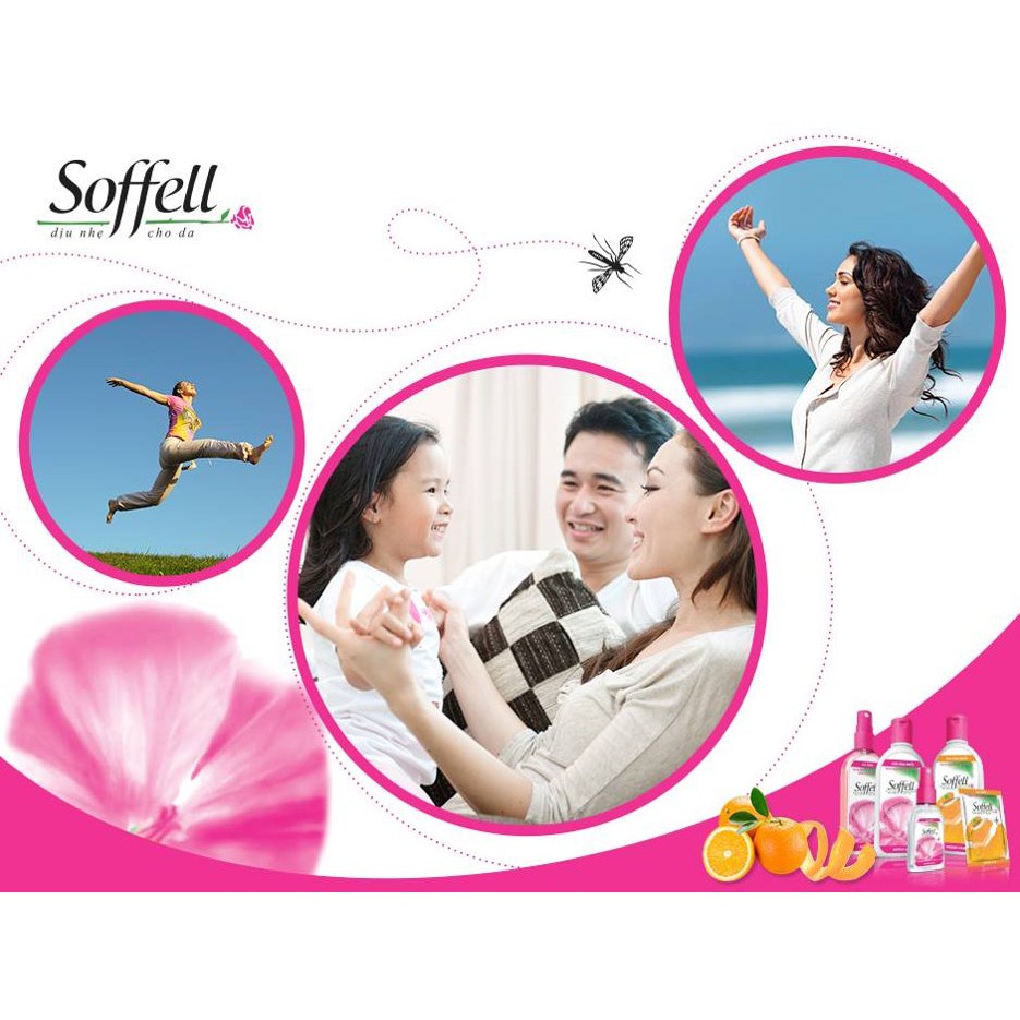 Kem Chống Muỗi Soffell 60ml (Hương Hoa - Hương Cam)