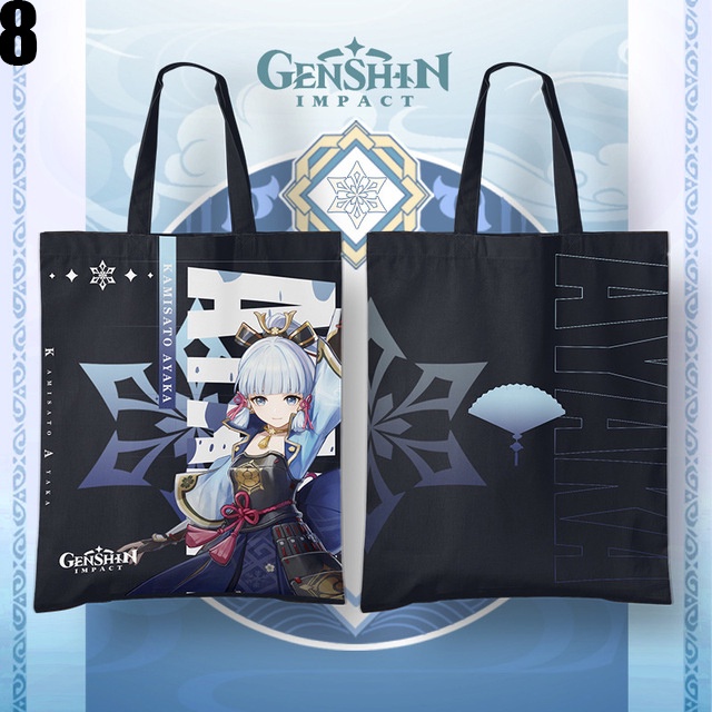 Genshin Túi Đeo Vai canvas nahida neuvillette Tác Động Tốt xiao zhongli kazuha