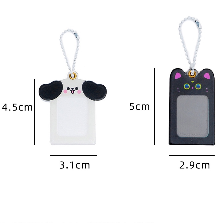 Móc Khóa Dây Bi Khung Ảnh Gấu Có Thể Bỏ Hình Vào Trong