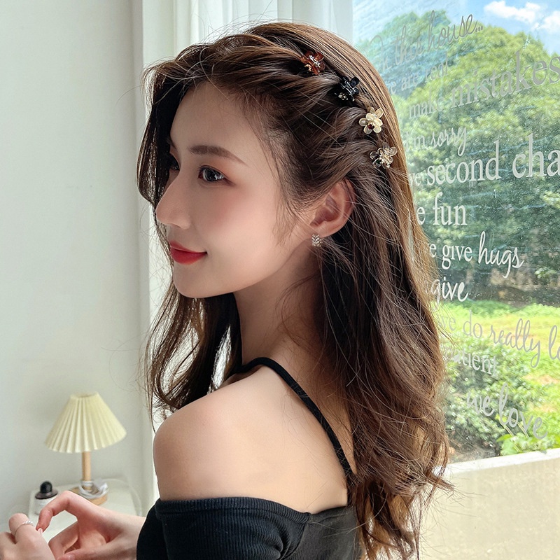 Kẹp Tóc Trong Suốt Họa Tiết Hoa Xinh Xắn Thời Trang Mùa Hè